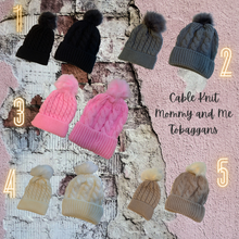 Load image into Gallery viewer, Mommy and Me Cable Knit Beanie