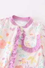Load image into Gallery viewer, Lilac Floral Zip Romper