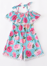 Load image into Gallery viewer, Spring Mint Floral Romper