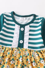 Load image into Gallery viewer, Teal Floral Tutu Romper