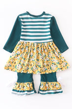 Load image into Gallery viewer, Teal Floral Tutu Romper