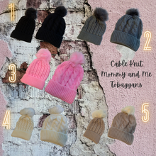 Load image into Gallery viewer, Mommy and Me Cable Knit Beanie
