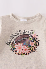 Load image into Gallery viewer, Football Y&#39;all Ruffle Baby Romper
