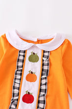 Load image into Gallery viewer, Embroidered Pumpkin Baby Romper
