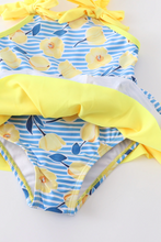 Load image into Gallery viewer, Lemon Skirt Swim Suit

